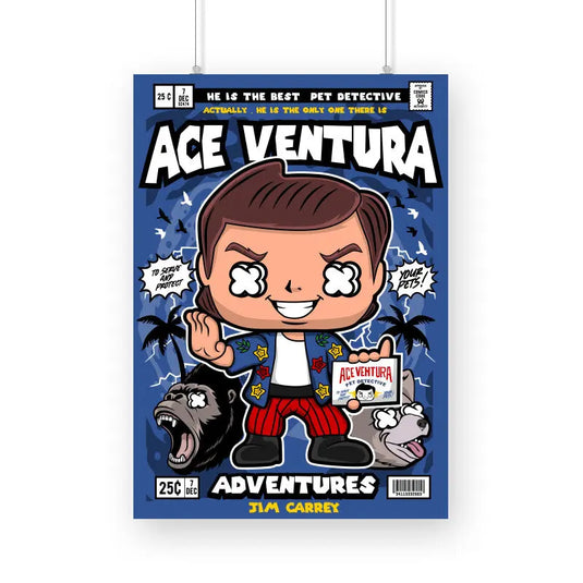 Ace Ventura Comic League Poster - Nifty Rebels