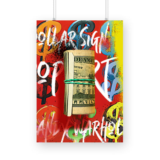 Andy Warhol Money Roll Pop Art Poster - Nifty Rebels