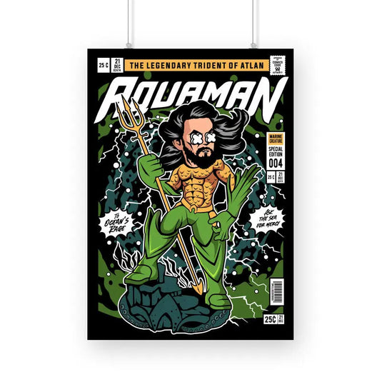 Aquaman Comic League Poster - Nifty Rebels