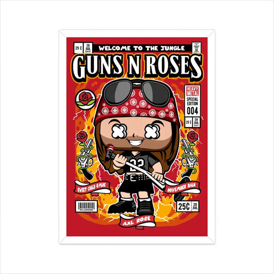 Axl Rose Comic League Poster - Nifty Rebels