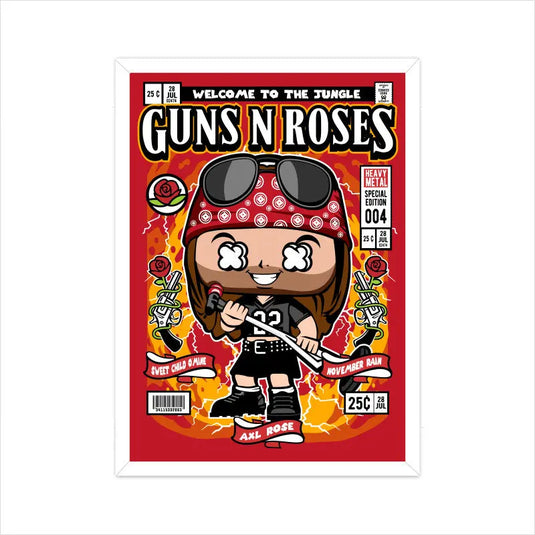 Axl Rose Comic League Poster - Nifty Rebels