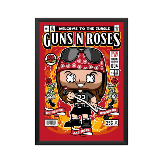 Axl Rose Comic League Poster - Nifty Rebels