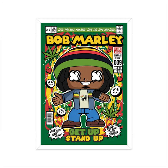 Bob Marley Comic League Poster - Nifty Rebels