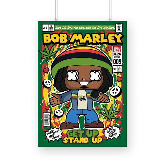 Bob Marley Comic League Poster - Nifty Rebels