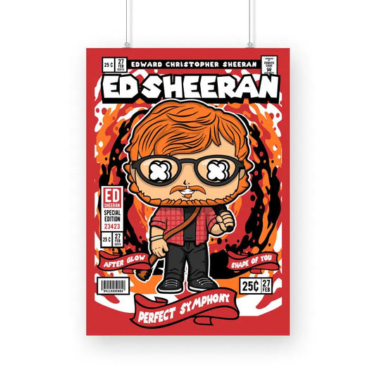 Ed Sheeran Comic League Poster - Nifty Rebels