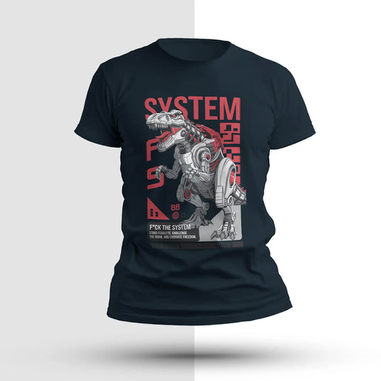 F*CK The System Futuristic Unisex T-Shirt - Nifty Rebels