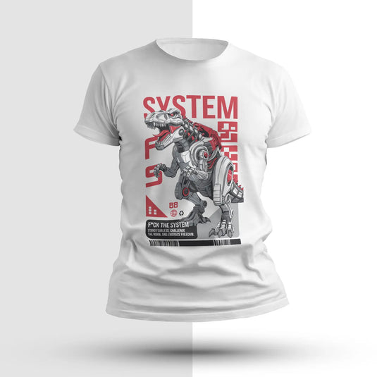 F*CK The System Futuristic Unisex T-Shirt - Nifty Rebels