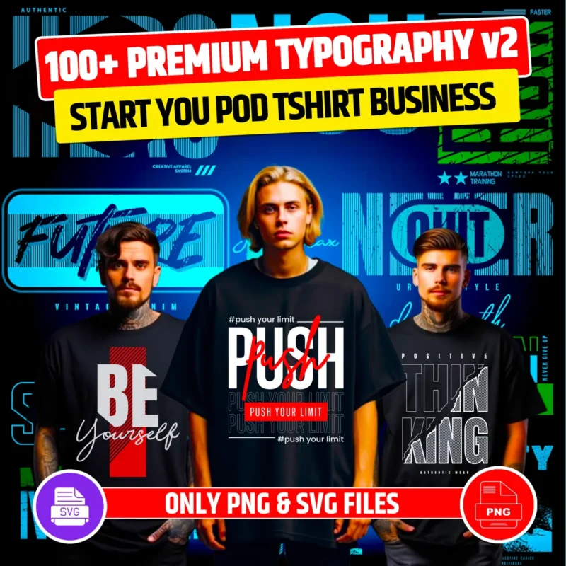 100+ Premium Typography V2 Design Bundle