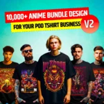 10,000+ Anime T Shirt V2 Design Bundle