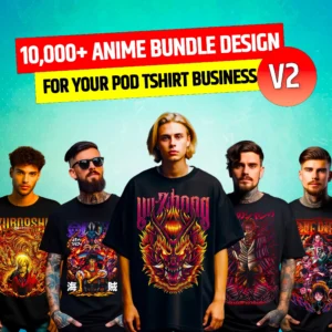 10,000+ Anime T Shirt V2 Design Bundle