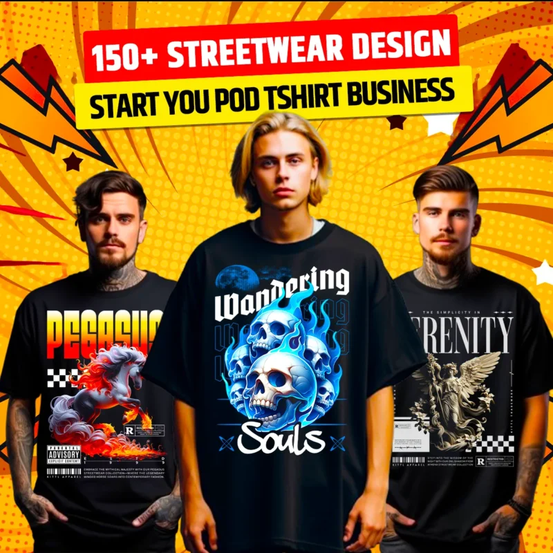 150+ Premium StreetWear v2 Design Bundle