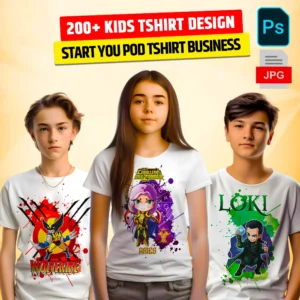 200+ KidsWear Cartoon Design Bundle