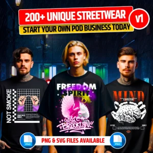 200+ Premium Streetwear Design Bundle