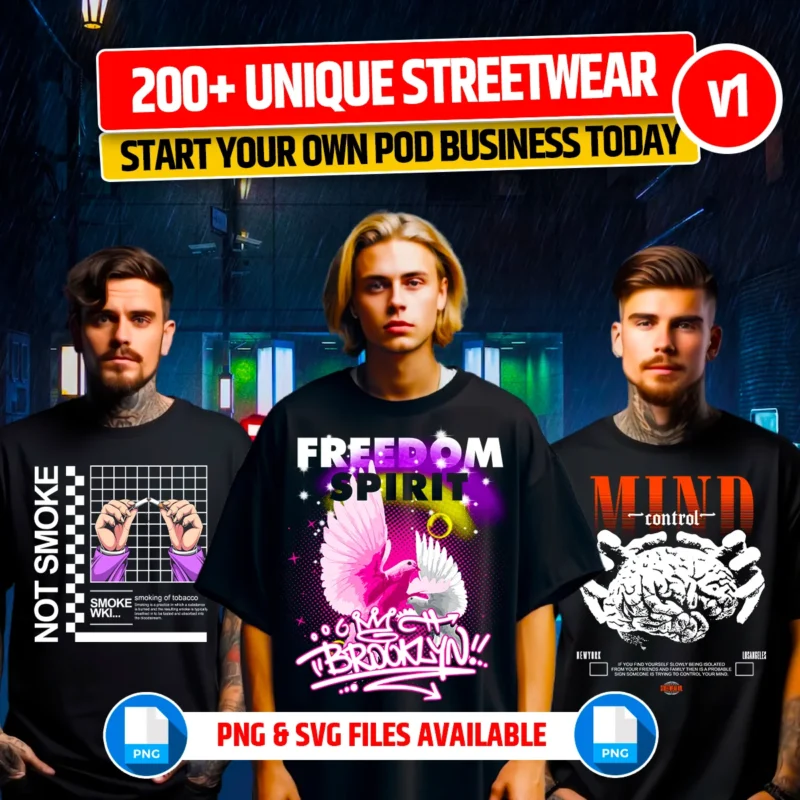 200+ Premium Streetwear Design Bundle
