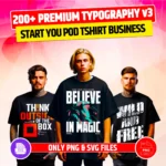 200+ Premium Typography V3 Design Bundle