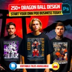 250+ Premium Dragon Ball Anime Design Bundle