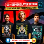 50+ Premium Trendy Demon Slayer Design Bundle